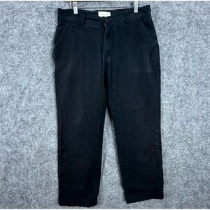 I Love Ugly Slim Kobe Cropped Pants Womens M Black Cotton Stretch Straight Leg